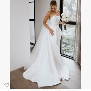 White wedding, prom dress size 6